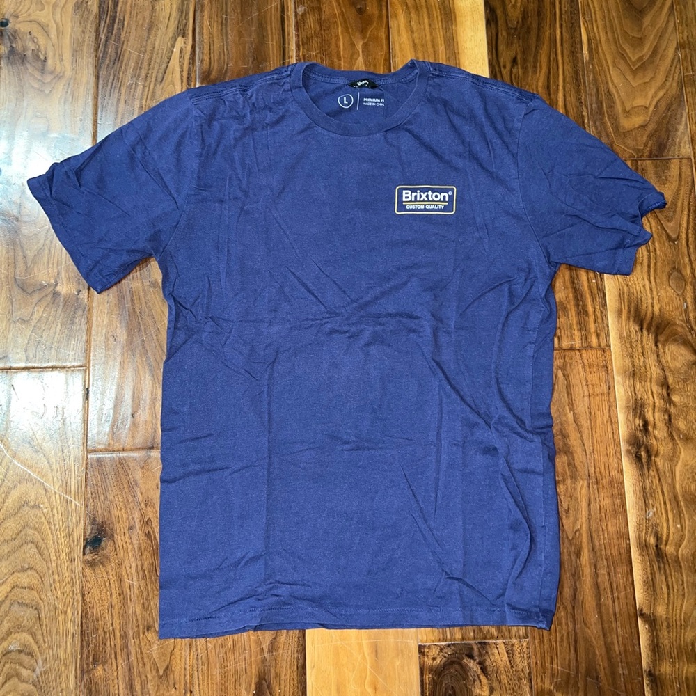 BRIXTON NAVY TEE SHIRT SZ L
